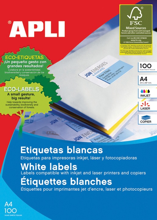 Actual product image Apli universal MEDICAL PRODUCTS, 105x42,4mm, white