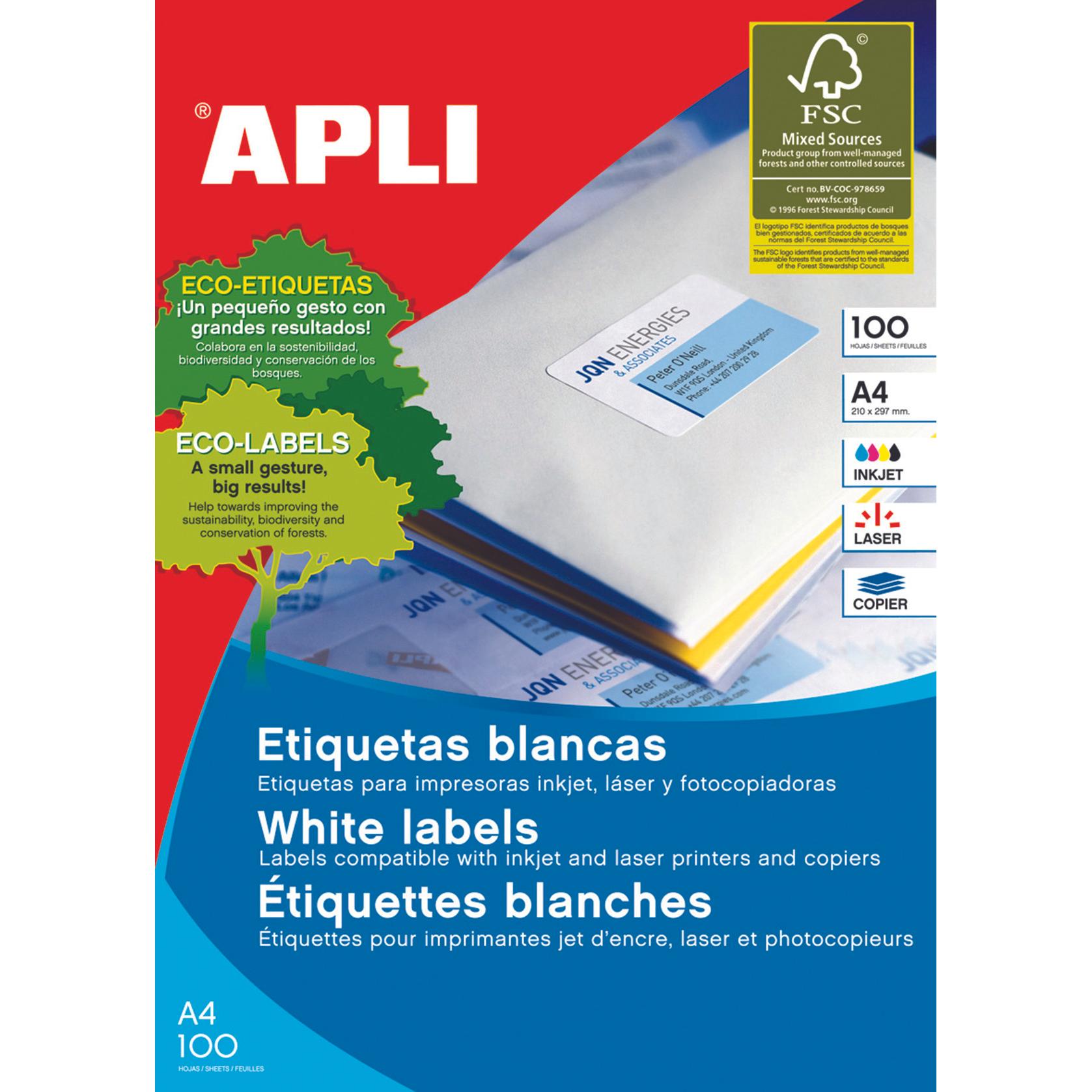 Apli, Etiketten, universelle MEDIZINPRODUKTE, 105x42,4mm, weiss