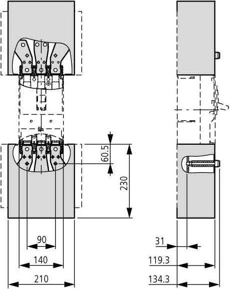 Actual product image Eaton 119876 Cover, 3P, for connection extension, size 4 (0.03 m)