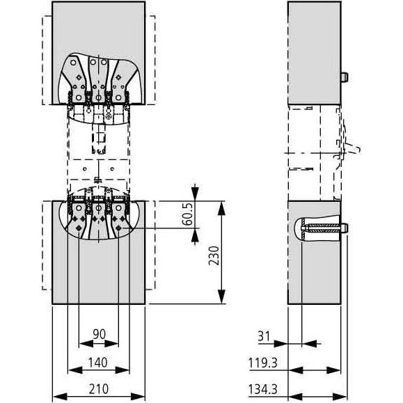 Thumbnail - Eaton 119876 Abdeckung, 3P, für Anschlussverbreiterung, Baugrösse 4 (0.03 m), Netzwerkkabel