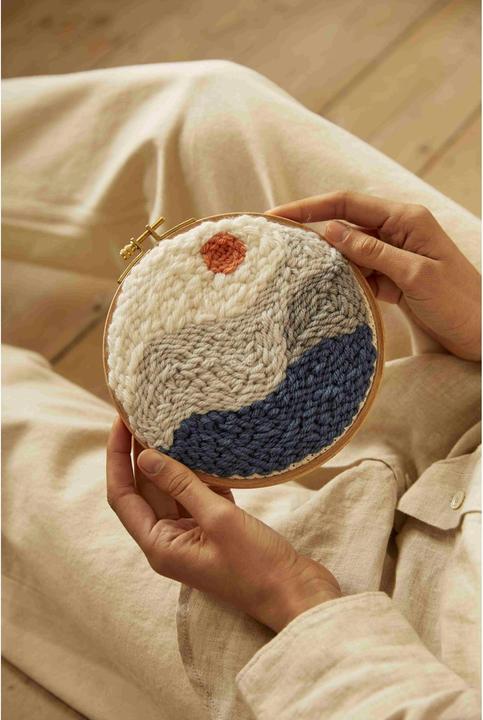 Produktbild DMC Stickset Mindful Making Berggipfel, Ø 15.7 cm