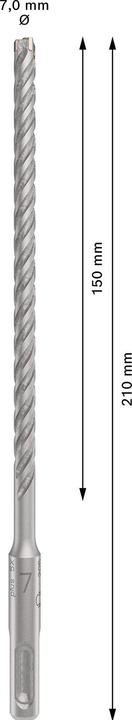 Productafbeelding Bosch Professional Zubehör PRO SDS plus-5X hamerboor, 7 x 150 x 210 mm (7,0 millimeter)