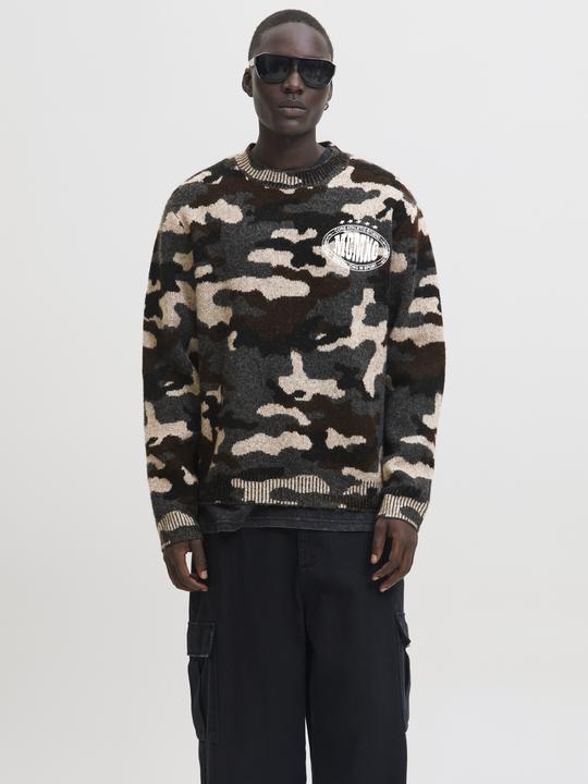 Produktbild Jack & Jones Jcofade Knit Aop Crew Neck Styd Aw25 (S)