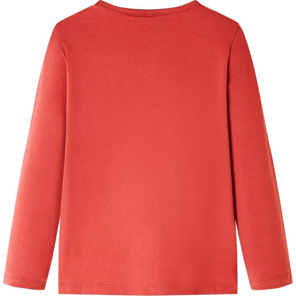 Thumbnail - VidaXL, Jungen, Shirt, Kinder-Langarmshirt Dunkelrot 104,Material: 95 % Baumwolle, Rot, (104)