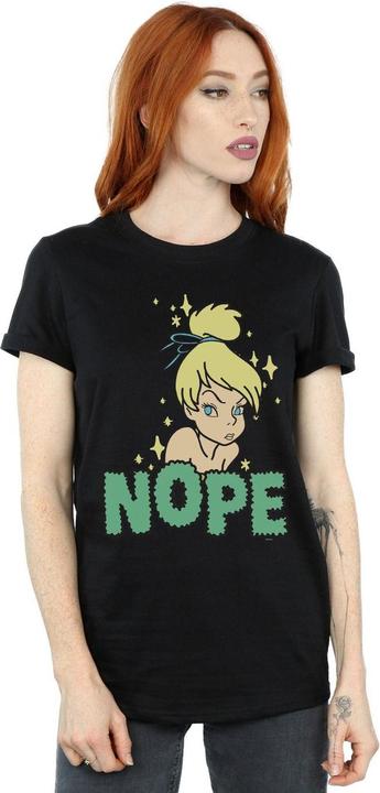 Actual product image Disney Womens/Ladies Tinker Bell Nope Cotton Boyfriend T-Shirt (XXL)