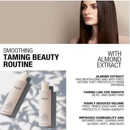 Produktbild Previa Organic Almond & Linseed Oil Taming Shampoo (250 ml, Flüssiges Shampoo)