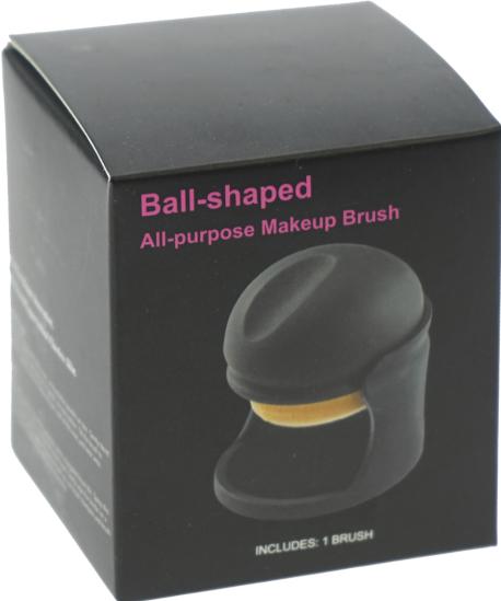 Actual product image Make-up brush in box with mirror, fine synthetic hair