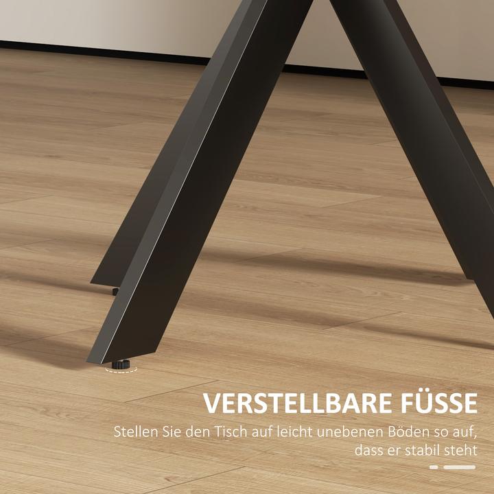 Produktbild Homcom Esstisch MDF, Stahl Braun