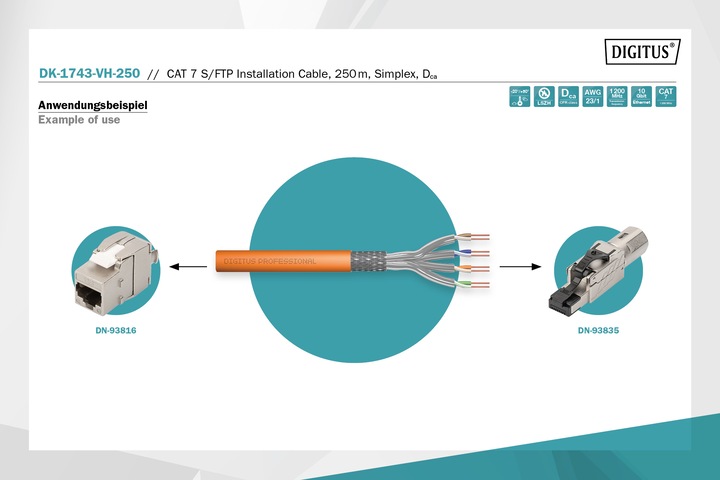 Productafbeelding Digitus Netzwerkkabel (S/FTP, CAT7, 250 m)
