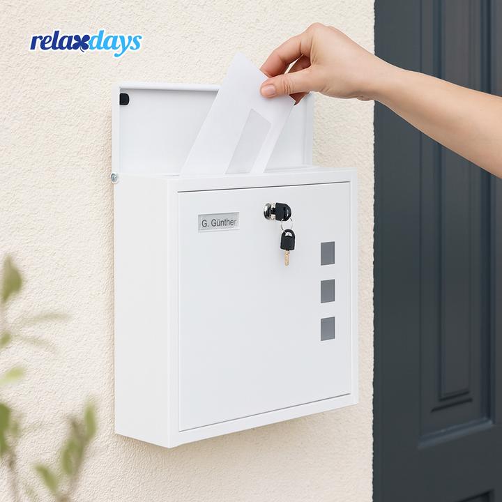 Actual product image Relaxdays Briefkasten mit Sichtfenster