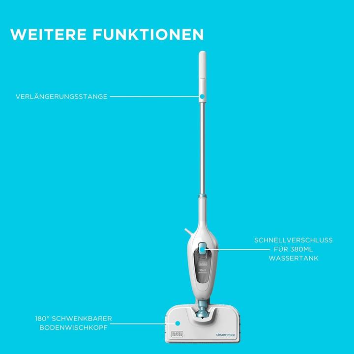 Actual product image Black & Decker Steam mop FSMH13E10 (1300 W)