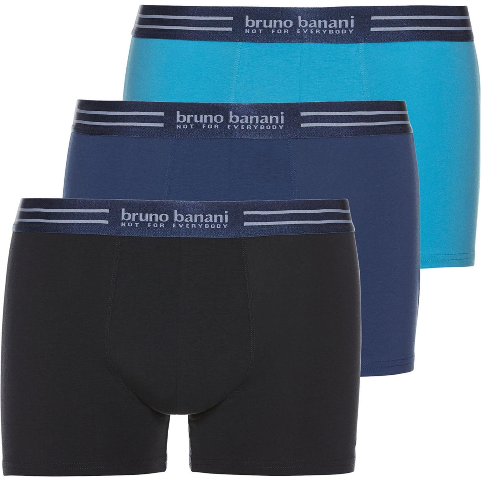 Bruno Banani, Herren, Unterhosen, Boxershort Casual Figurbetont, Mehrfarbig, (S, 3er Pack)