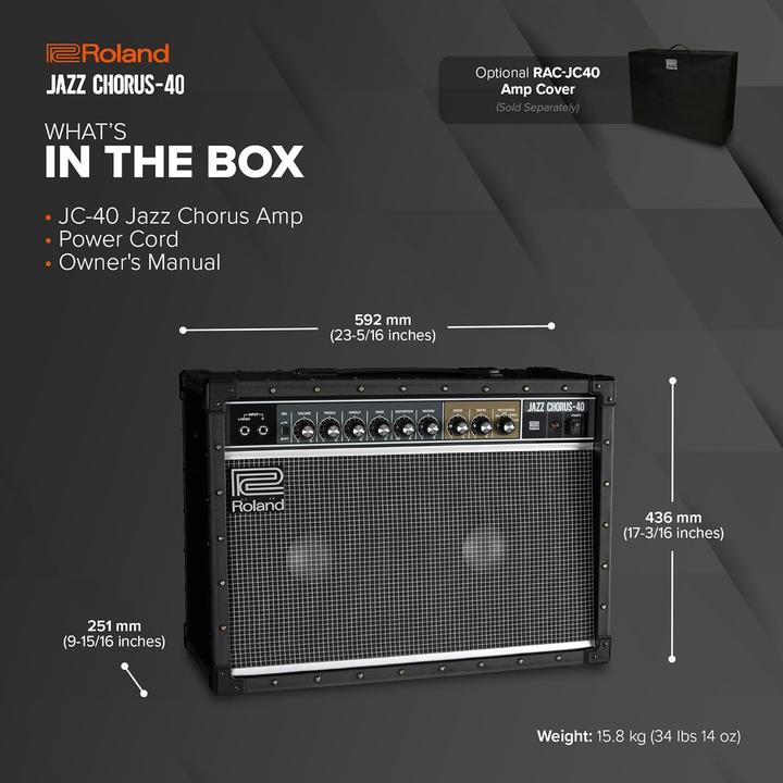 Actual product image Roland JC-40 Jazz Chorus 40W 2x10 guitar amplifier combo (Guitar, 40 W)