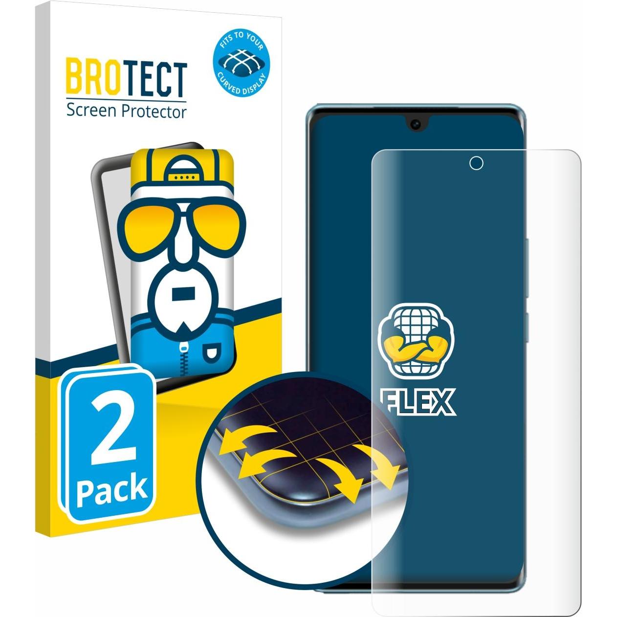 BROTECT Full-Cover Displayschutz (2 Stück, Vivo V29), Smartphone Schutzfolie, Transparent