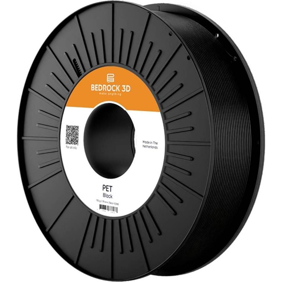 Bedrock 3D Pet-0302a450 PET Black 1.75 mm 4.500 g Filament PET 1.75 mm 4500 g S (PET, 1.75 mm, 4500 g) (Pet-0302a450)