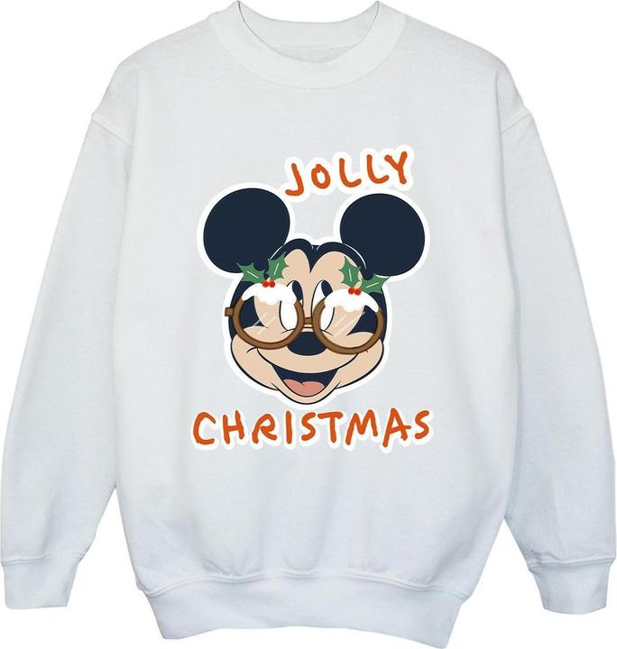 Produktbild Disney Mickey Mouse Jolly Christmas Glasses Sweatshirt Mädchen (152, 158)