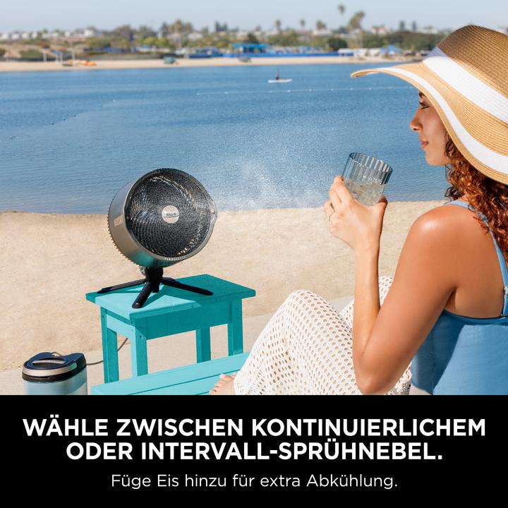 Actual product image Shark FlexBreeze Pro Mist Akku-Ventilator für innen und aussen mit Sprühsystem, tragbarer Sprühtank (57.70 dB)