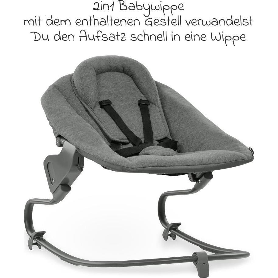Thumbnail - Hauck, Hochstuhl, Hochstühle Alpha Plus White 4-tlg. Newborn Set - Hochstuhl + 2in1 (Hochstuhl)