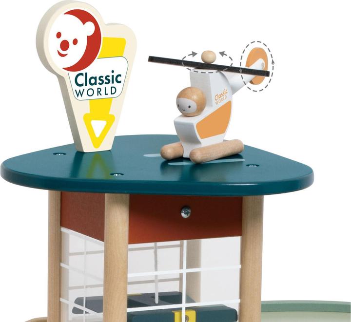 Image du produit Classic World Garage en bois vintage avec voitures