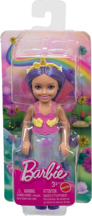 Actual product image Barbie Chelsea Unicorn Small Doll with Purple Hair, Removable Tail, Shoes & Hair Accessory, 6-inch