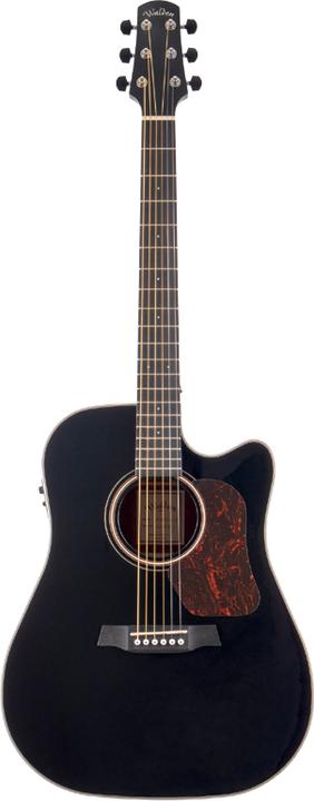 Actual product image Walden D640CEB (Western guitar, Back and sides: mahogany, Binding: White ABS, Fingerboard: Ebony, Mechanics: chrome with black knobs, Neck: glass fibre reinforced mahogany, Pickguard: Tortoiseshell, Rosette: maple & mahogany, Saddle & bridge inlay: GraphTech NuBone, Top: Solid Sitka spruce)