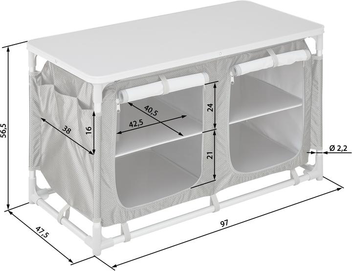 Actual product image tectake Camping kitchen