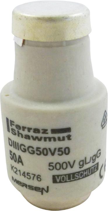 Produktbild Mersen D-Sicherungseinsatz D III 50A weiss DIIIGG50V50 (K214576) (50 A)
