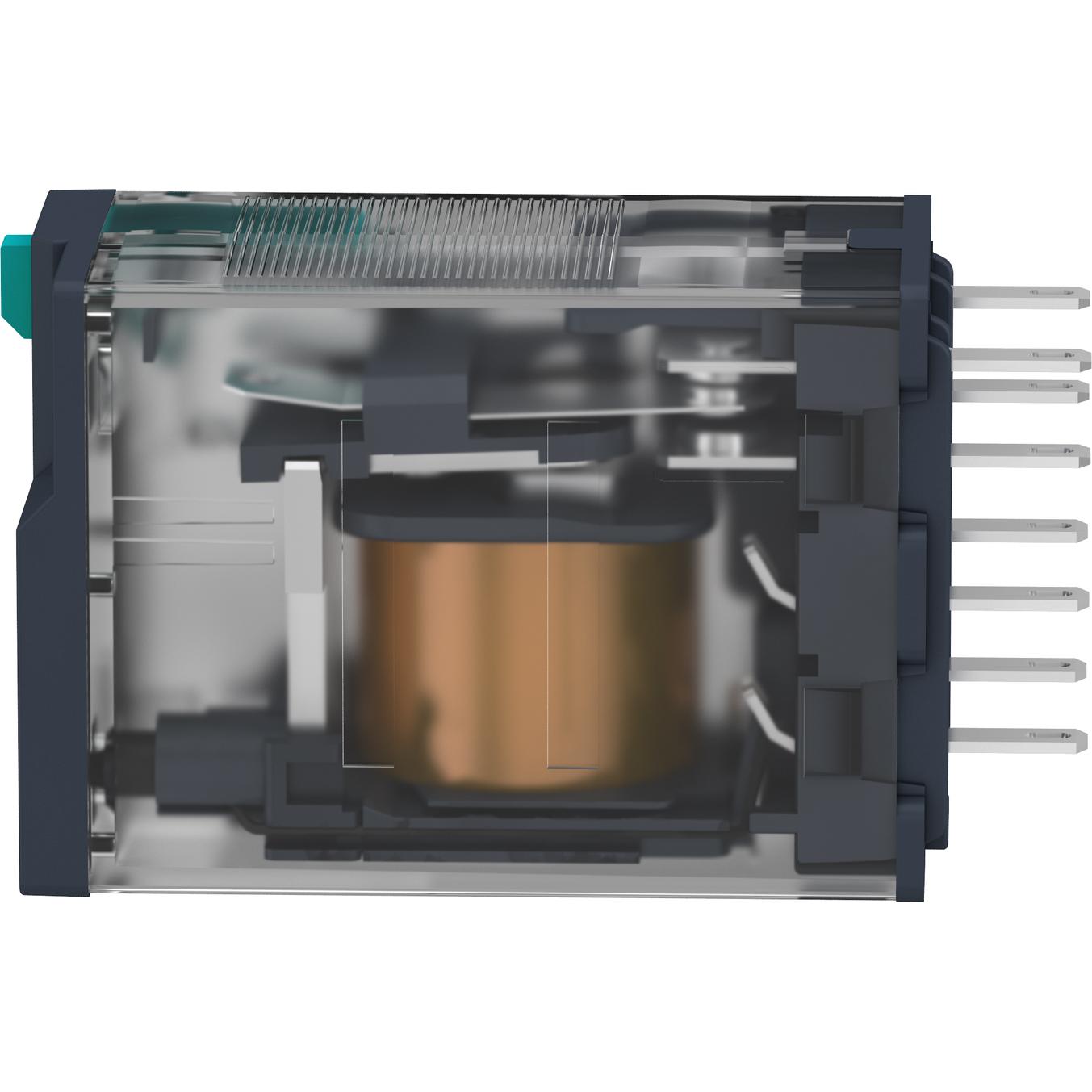 Thumbnail - 10x Schneider Electric 8 pin plug in relay 48Vdc coil, 12A DPDT, Relais