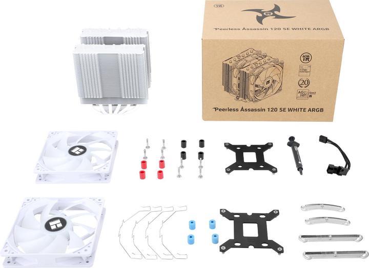 Image du produit Thermalright Peerless Assasin 120 SE - White ARGB - Refroidisseur d'air pour CPU - Max 26 dBA (155 mm)