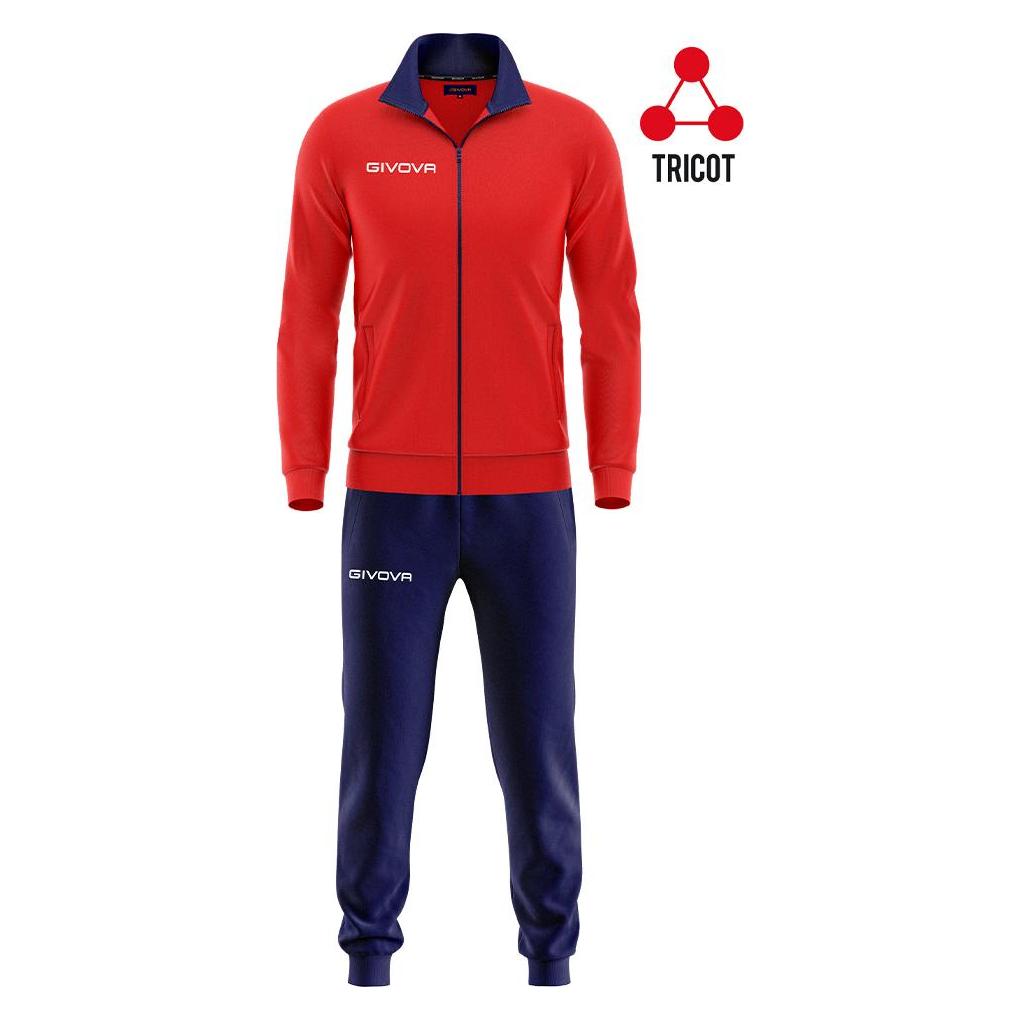 Givova, Unisex, Trainingsjacken, Torino (S), Blau, Rot, S
