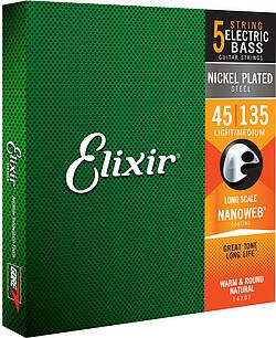 Gore Wear Elixir 14207 5-strg Light/Med. 045/135 (5 x, Guitar, 0.05")