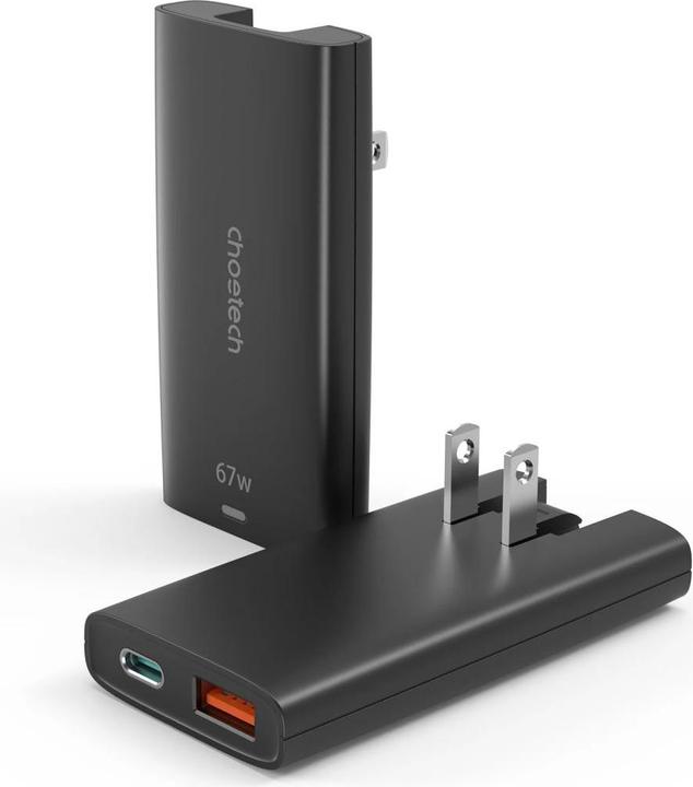 Image du produit Choetech Chargeur rapide USB-C et USB-A GaN (65 W, 2 ports)