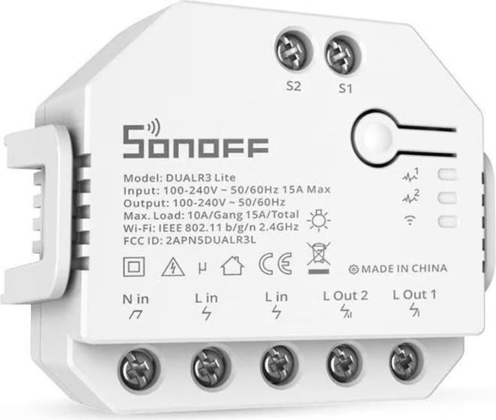 Produktbild Sonoff WiFi-Rolladenaktor DUALR3Lite (Rolladenaktor, Schaltaktor)