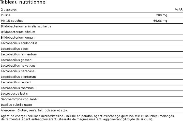 Nährwerte und Zutaten Io.Genix Probiotic Mix (60 Stück, Kapseln)