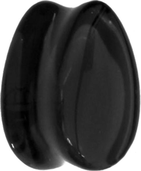 Image du produit Star Piercing Flared Plug Goutte en verre noir (sans laiton, Verre)