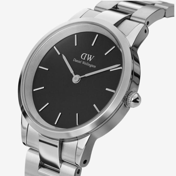 Image du produit Daniel Wellington Lien iconique noir argent (40 mm) (Montre analogique, 40 mm)