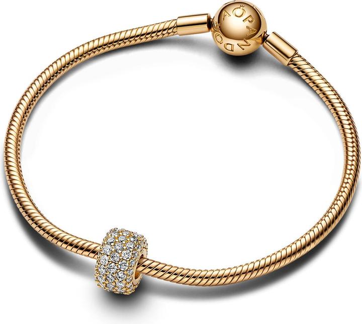 Image du produit Pandora Charm pavé scintillant à trois rangs (Métal doré jaune)