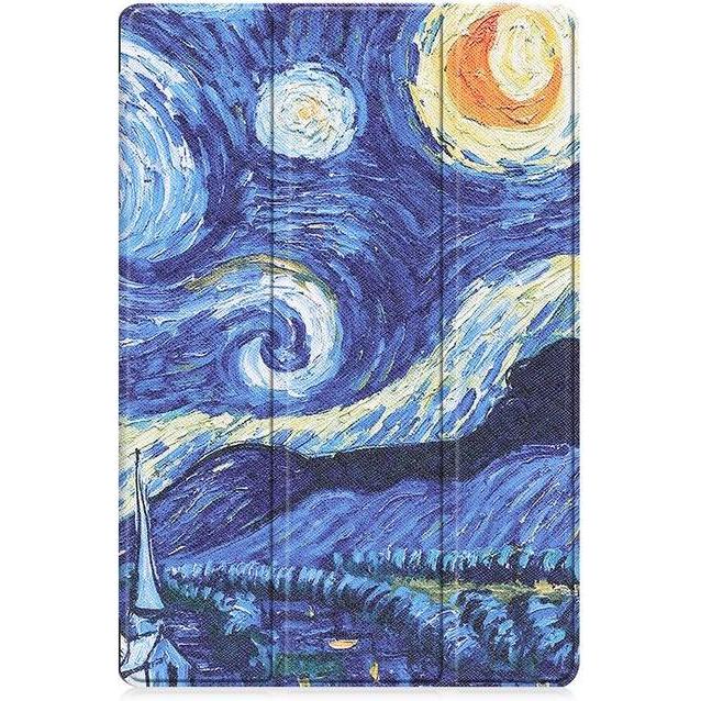 MU Style Dreifach faltbare Hülle mit Muster (Galaxy Tab S7+), Tablet Hülle, Mehrfarbig