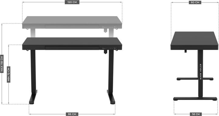 Produktbild Mark Adler Biurko elektryczne MA-Leader 8.2 Black