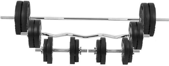 Produktbild Gorilla Sports Langhantelset (4 x 5 kg, 4 x 2.5 kg, 4 x 10 kg, 4 x 1.25 kg)