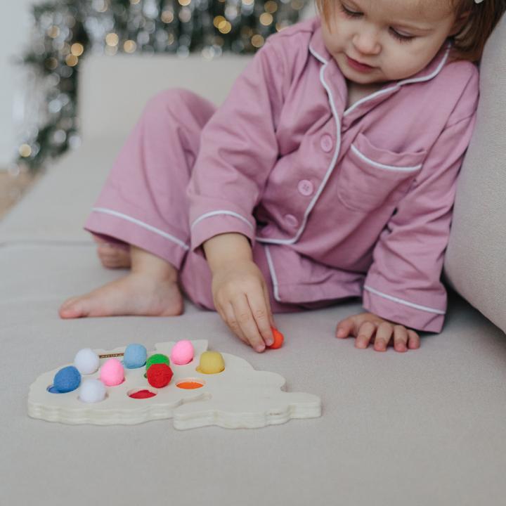 Produktbild Intellectiki Steckspiel Baby-Lamm mit Filz