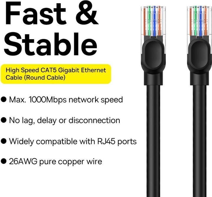 Produktbild Baseus Ethernet CAT5, 3m network cable (black) (CAT5, 3 m)