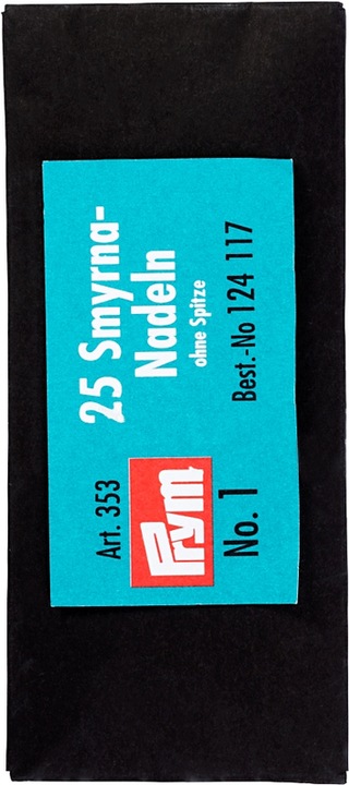 Produktbild Prym Smyrnanadeln ohne Spitze Stahl, silber Nr. 1, 2.4 x 70 mm, Brief 25 Stk.
