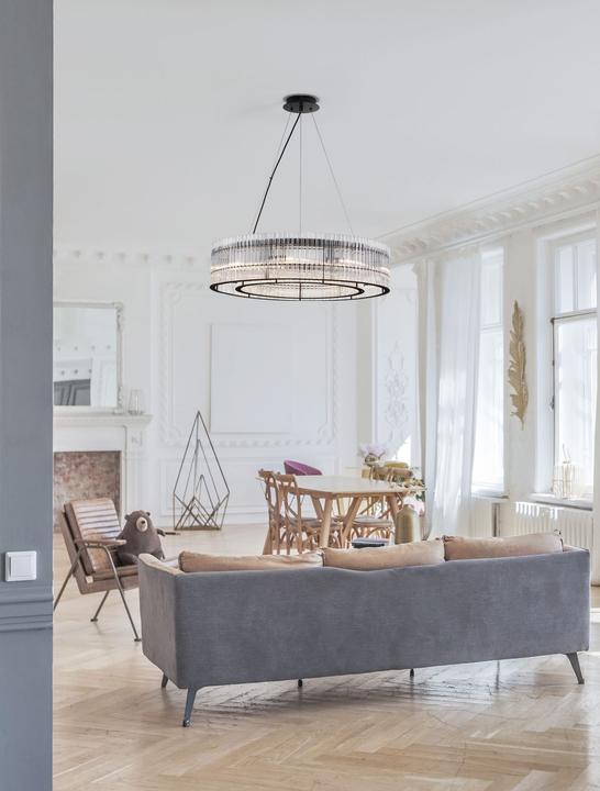 Actual product image Nova Luce BAROK pendant light G9 9-way black 210x70cm dimmable 9006056