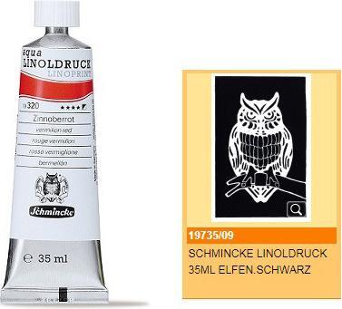 Actual product image Schmincke Linoleum ink ivory black (Ivory Black, 35 ml)