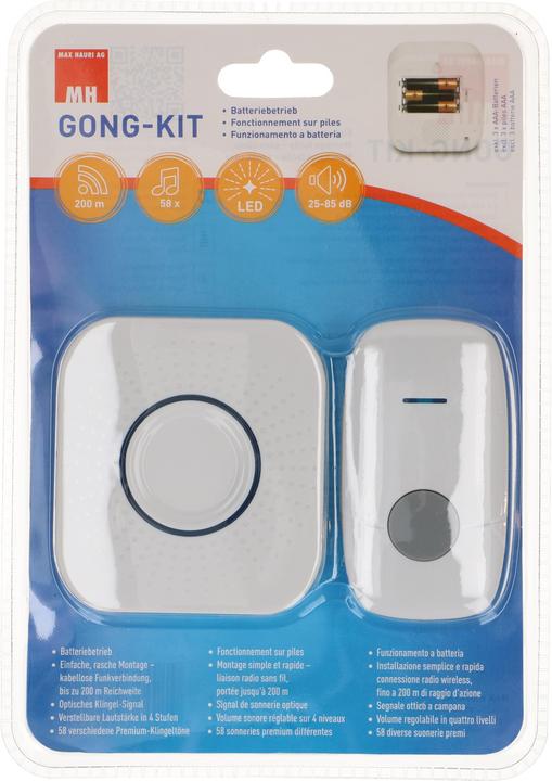 Produktbild Max Hauri Gong-Kit weiss drahtlos
