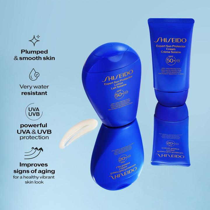 Actual product image Shiseido Expert Sun (Sun cream face, SPF 50+, 50 ml, 77 g)