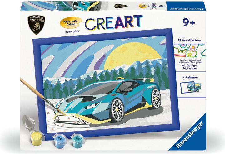 Immagine prodotto Ravensburger CreArt - Pittura con i numeri 23959 - Lamborghini blu - Bambini dai 9 anni in su