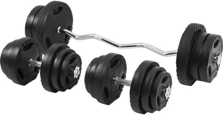 Image du produit Gorilla Sports Ensemble d'haltères Sz-curl (4 x 10 kg, 4 x 5 kg, 4 x 2,5 kg, 4 x 1,25 kg)