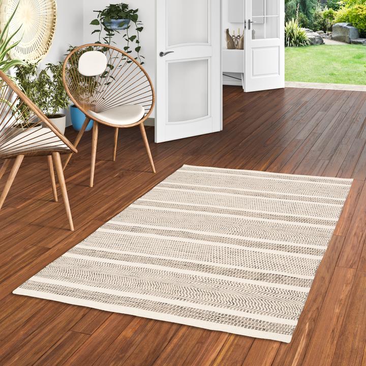 Actual product image Pergamon Nature Carpet Wool Rana Stripes (120 x 180 cm)